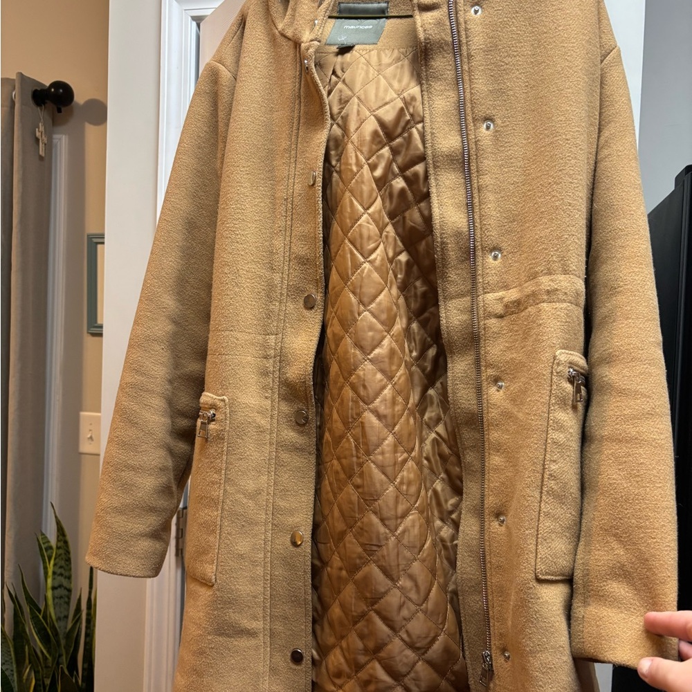 Maurices Tan Hooded Coat